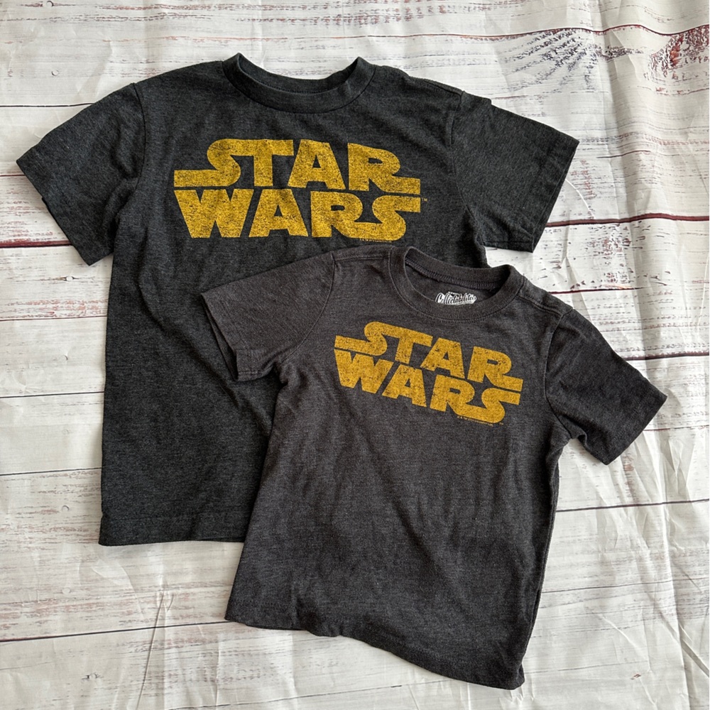 Star Wars Gray Tee *SET* Big Sib Little Sibling Tshirts